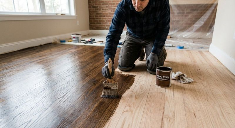 Oak Floor Staining in Olathe, KS